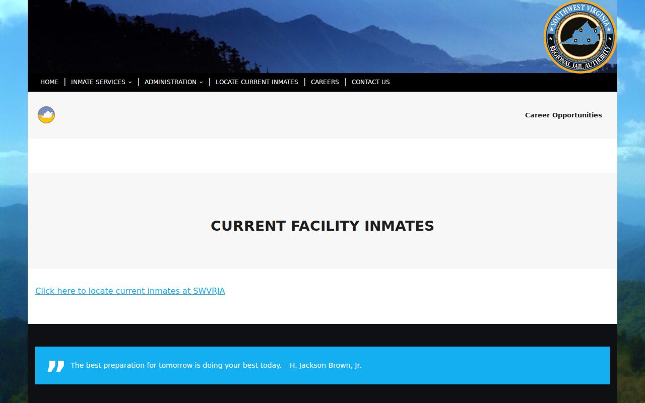 Official inmate lookup route for Tazewell County custody questions distinct from a warrant search